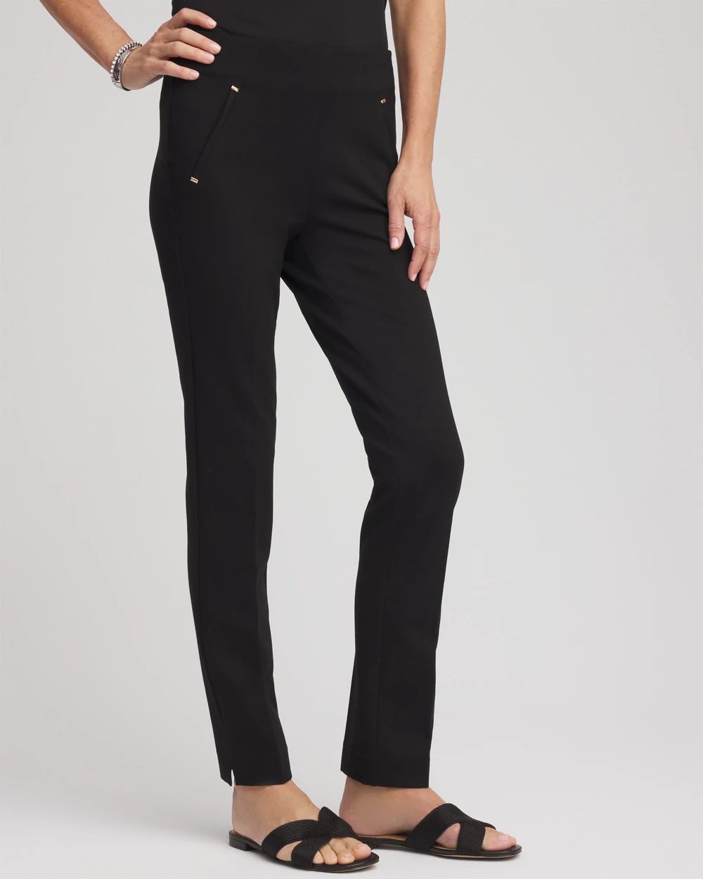 Juliet Ponte Trim Detail Ankle Pants