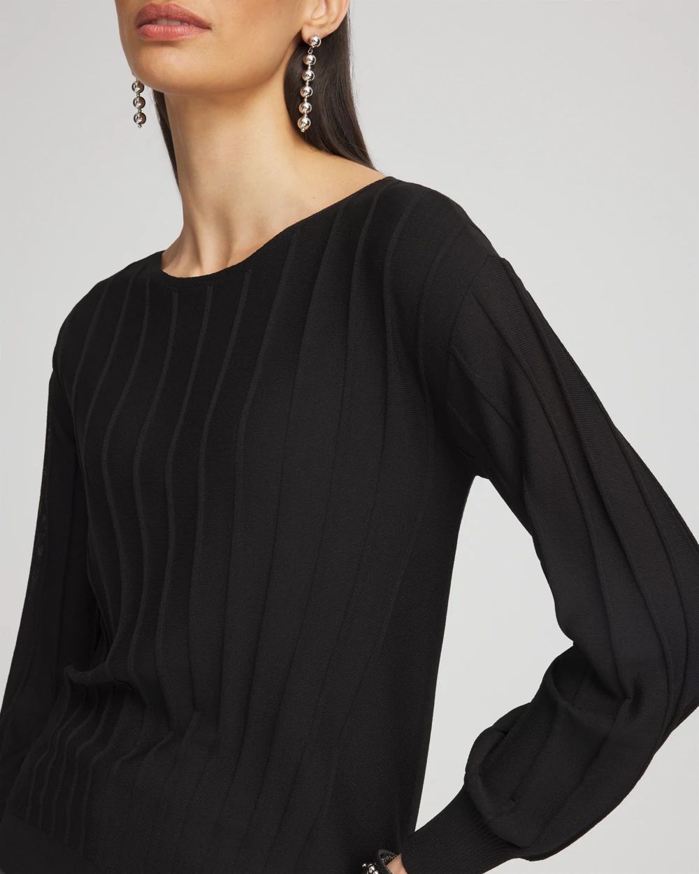 Pleated Long Sleeve Sweater