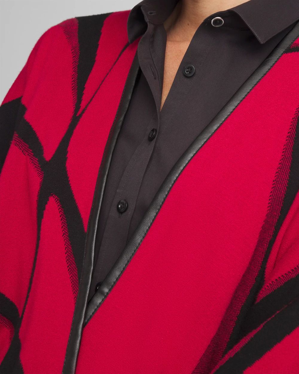 Reversible Graphic Jacquard Ruana