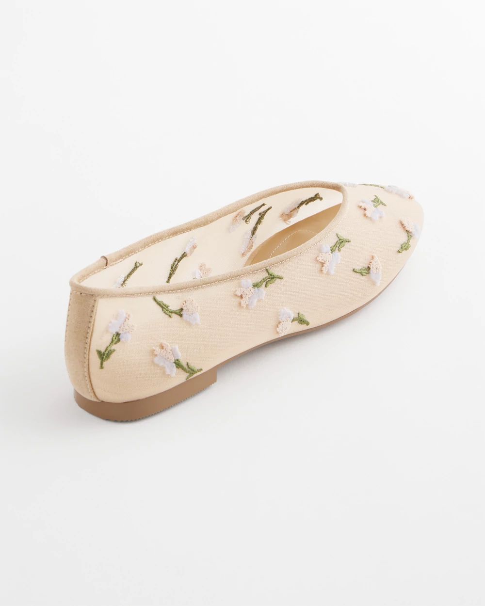 Orchid Embroidered Ballet Flats
