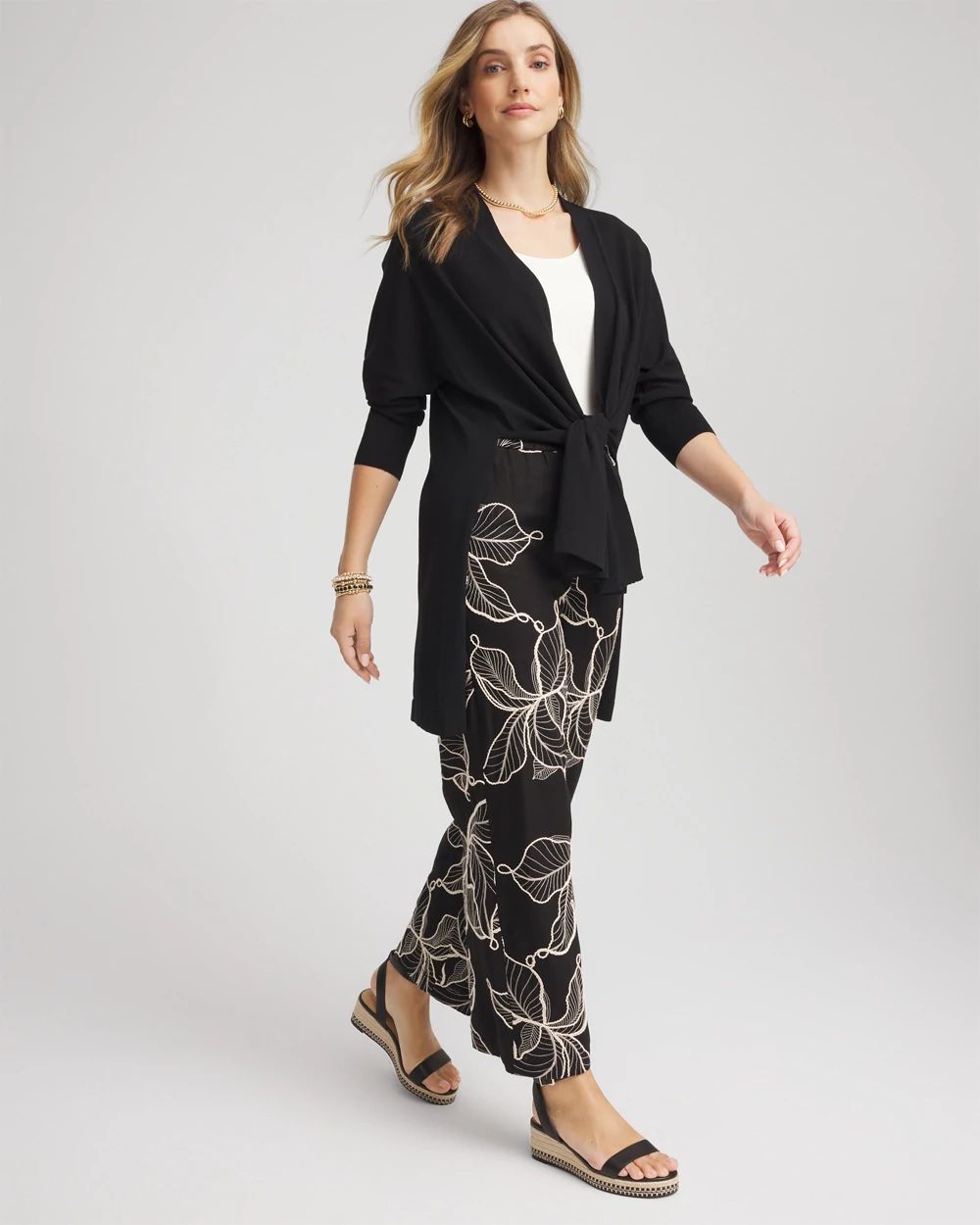 Long & Tie-Front Cardigan