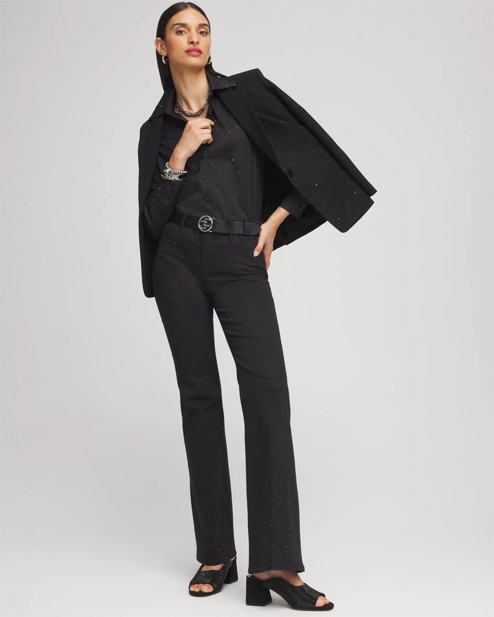 Sparkle Embellished Poplin Shirt