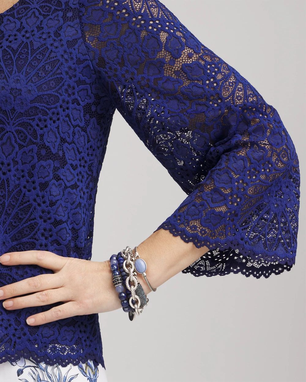 Scalloped Hem Lace Top