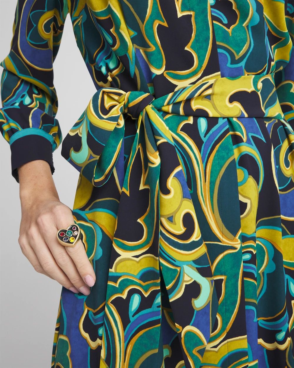 Petite Silky Twill Shirt Dress
