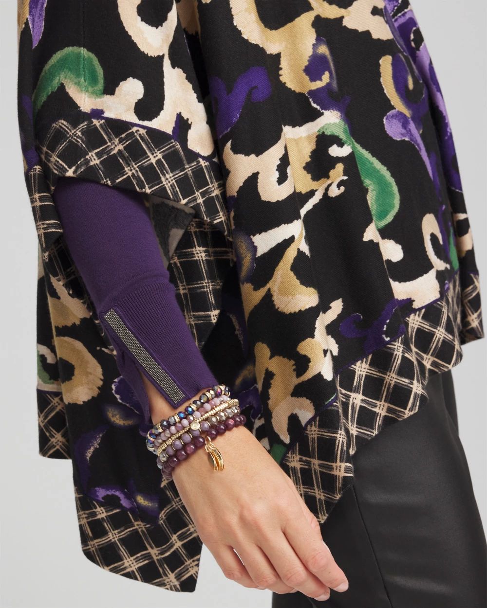 Scroll Print Poncho
