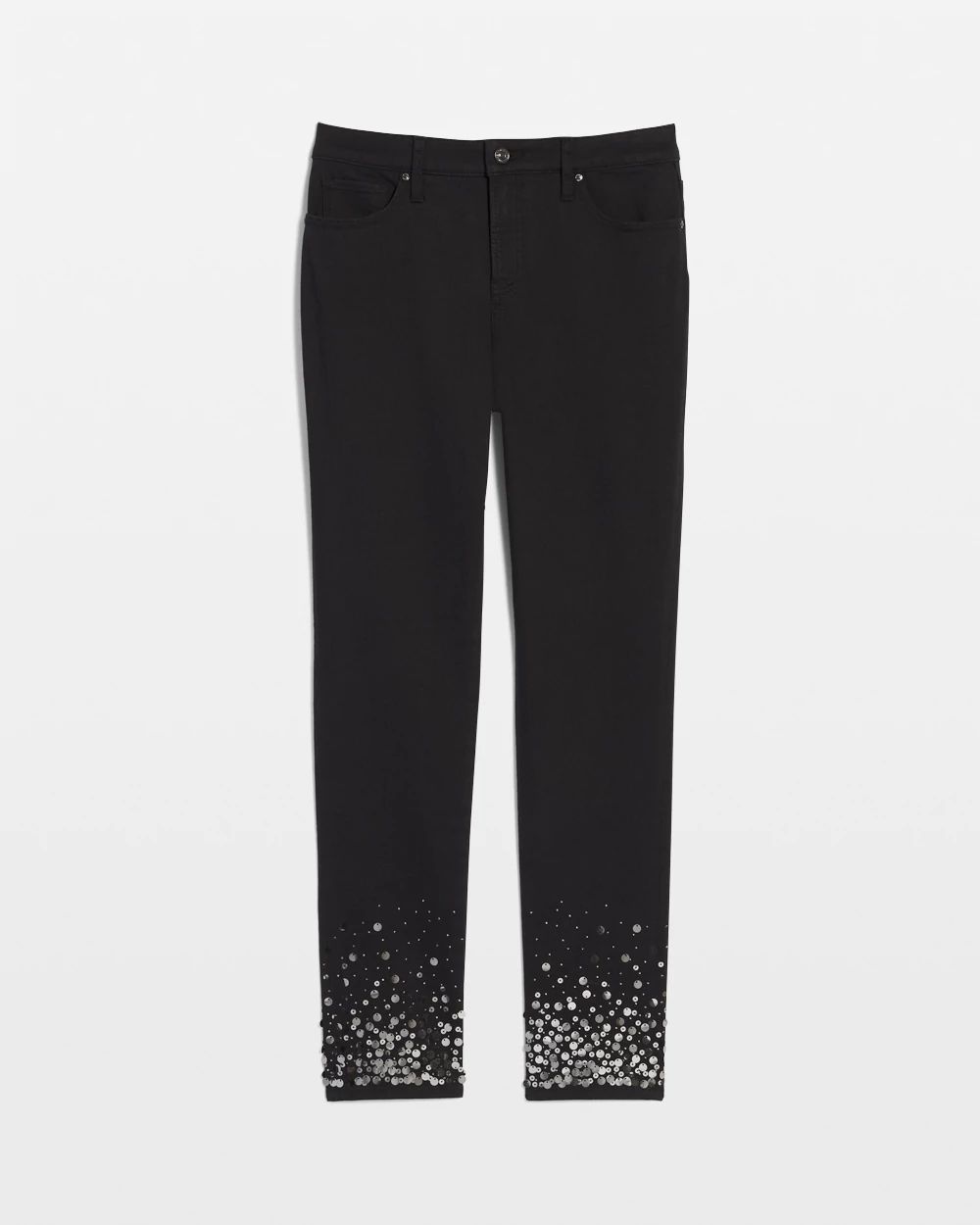 Girlfriend Sequin Ankle Jeans