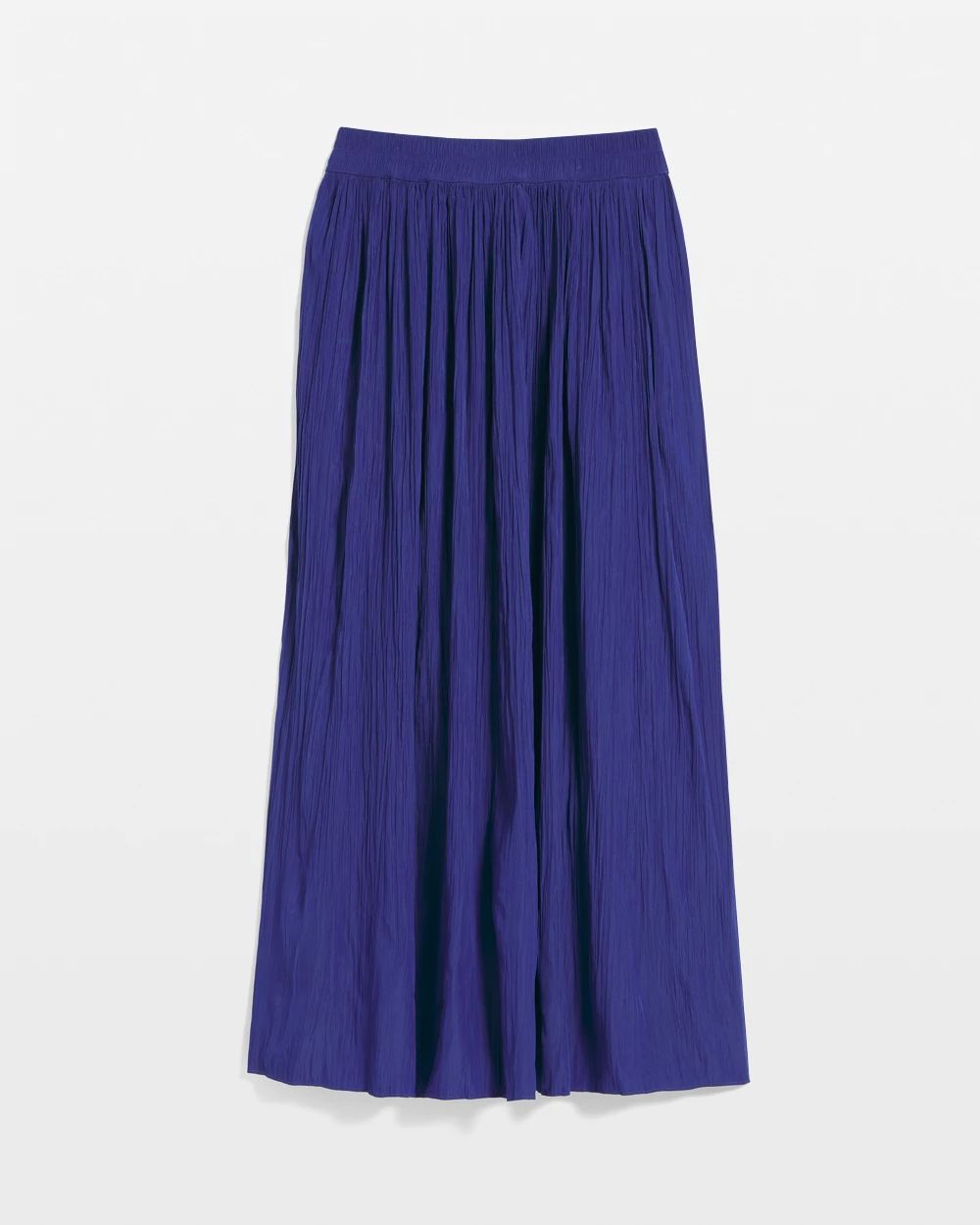 Pull-on Pleated Maxi Skirt