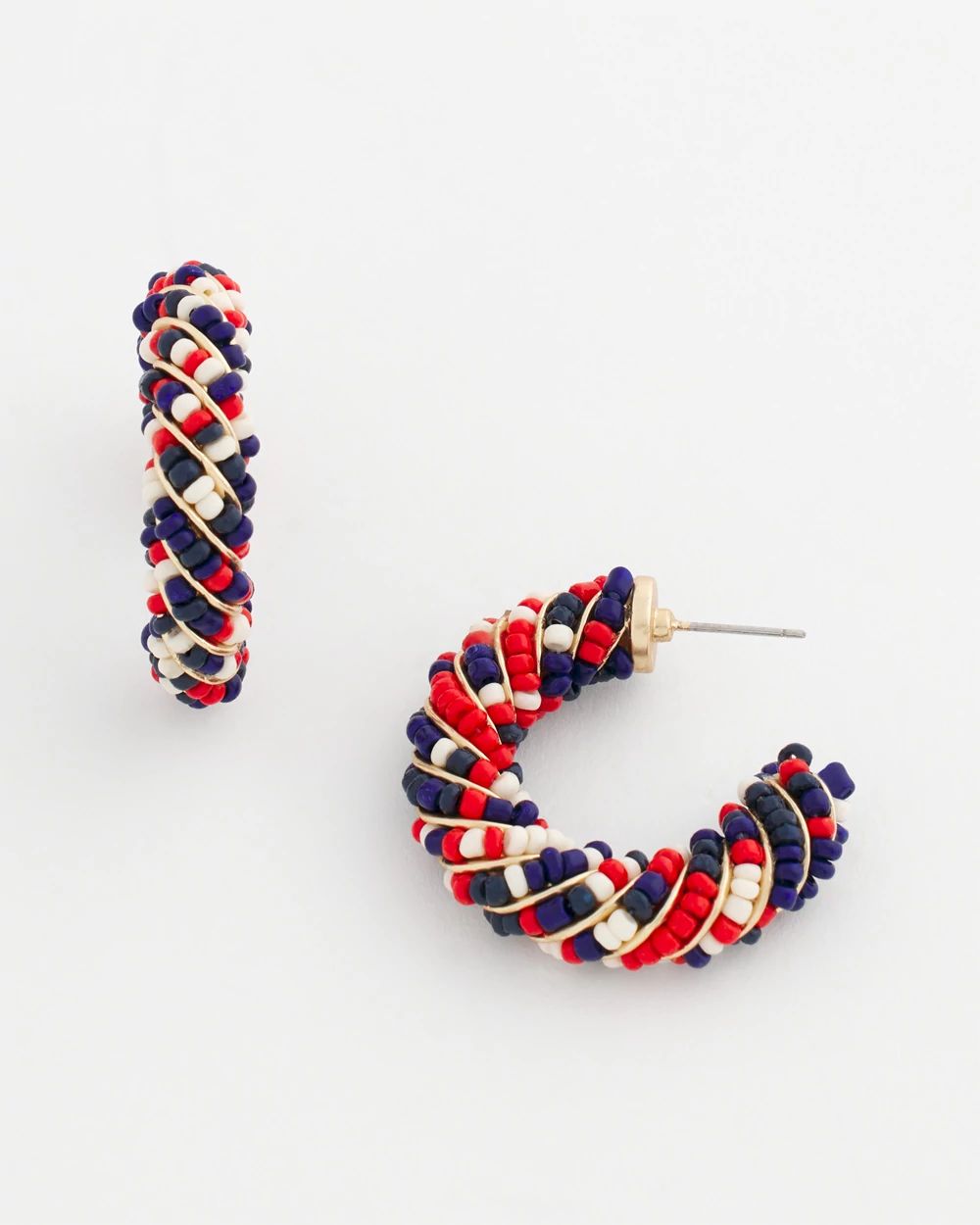No Droop® Beaded Hoop Earrings