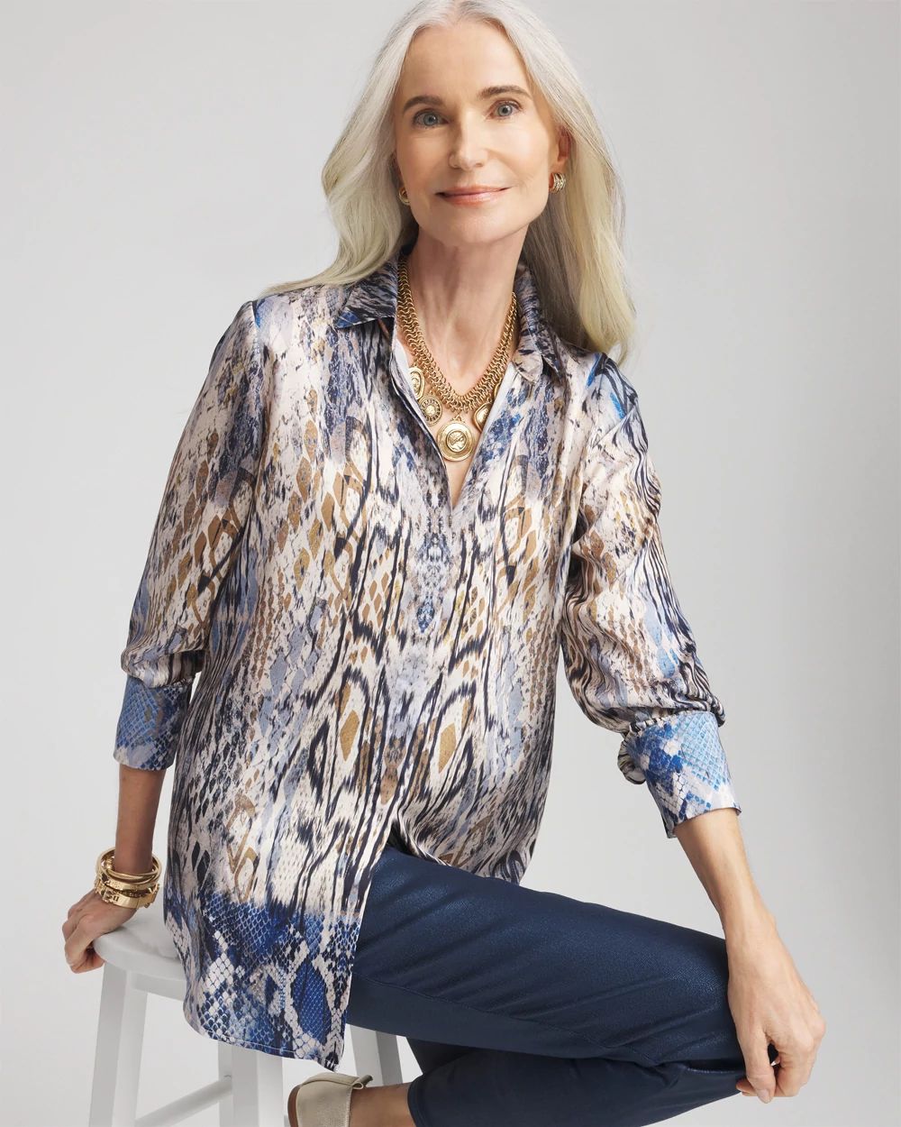 Ombre Snake Print Tunic