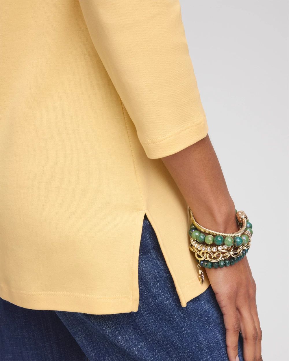 Pima Cotton Square-Neck Tunic