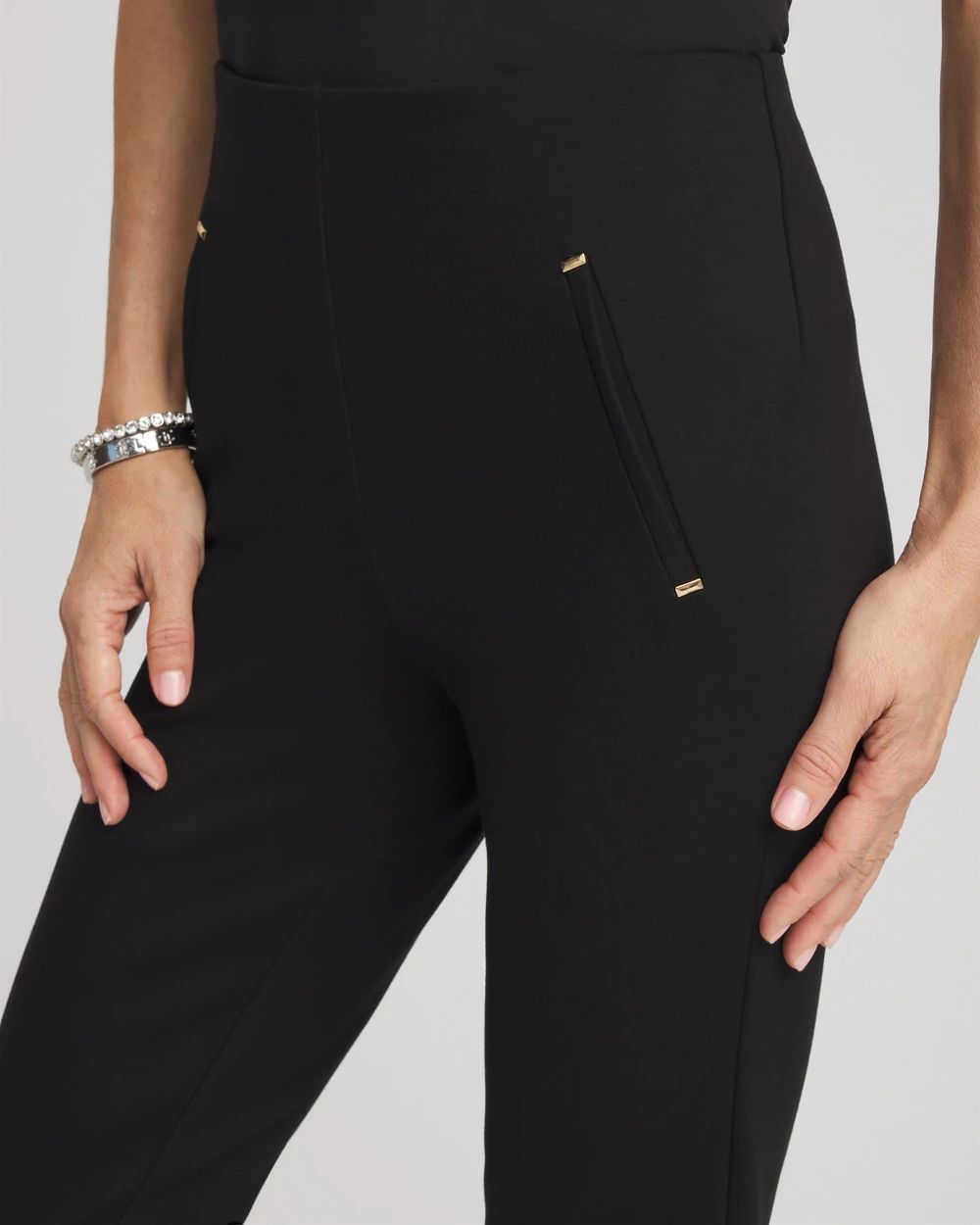 Juliet Ponte Trim Detail Ankle Pants