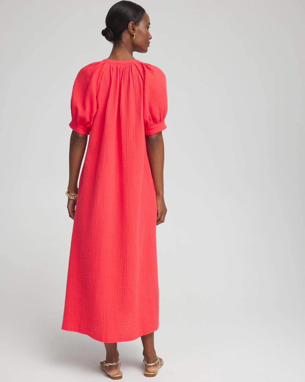 Gauze Shirt Dress