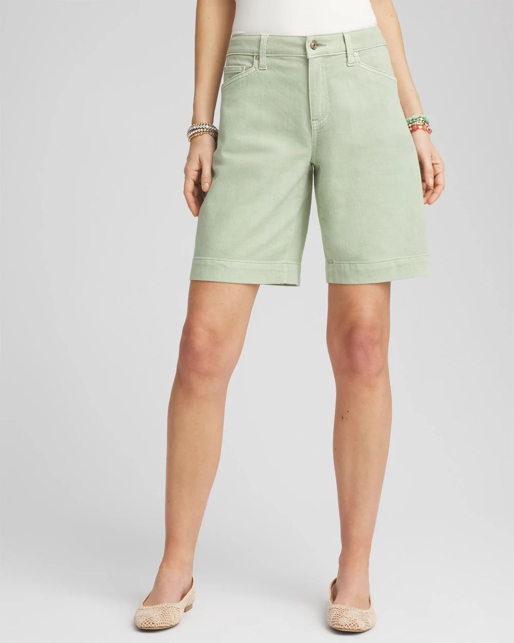 Denim Trouser Shorts