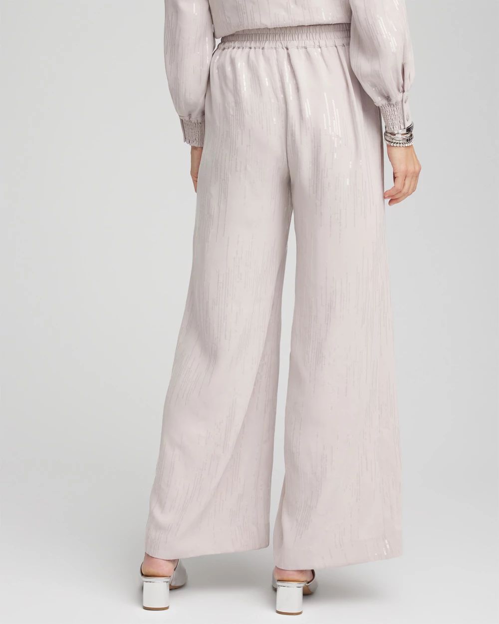 Petite Sequin Wide Leg Pant