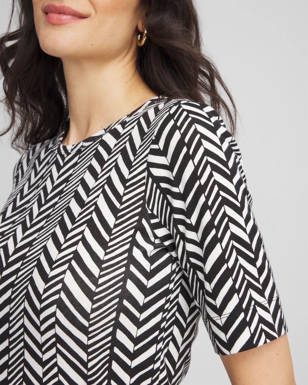 Printed Classic Fit Pima Cotton Tee