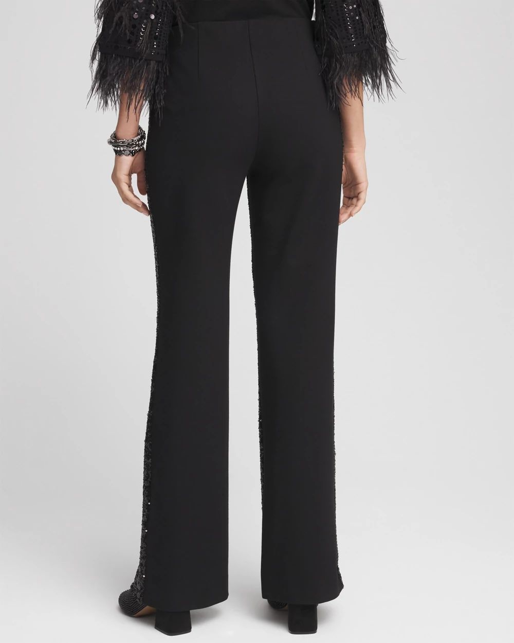 Petite Juliet Sequin Wide Leg Pant