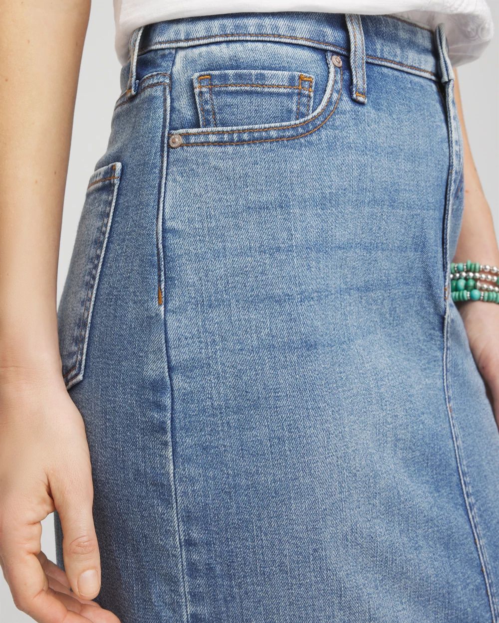 High-Rise Jean Skirt