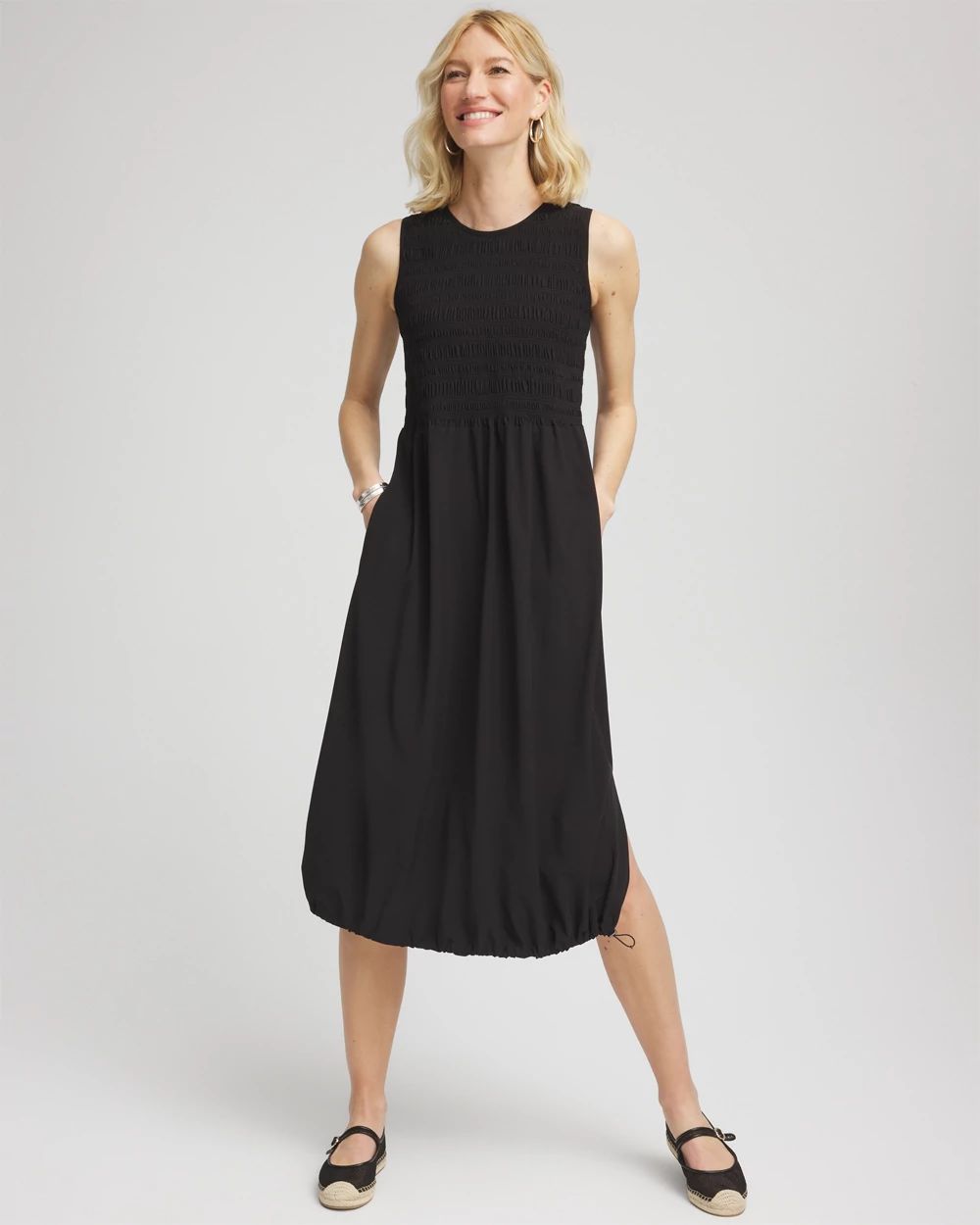 Zenergy® UPF Smocked Midi Dress