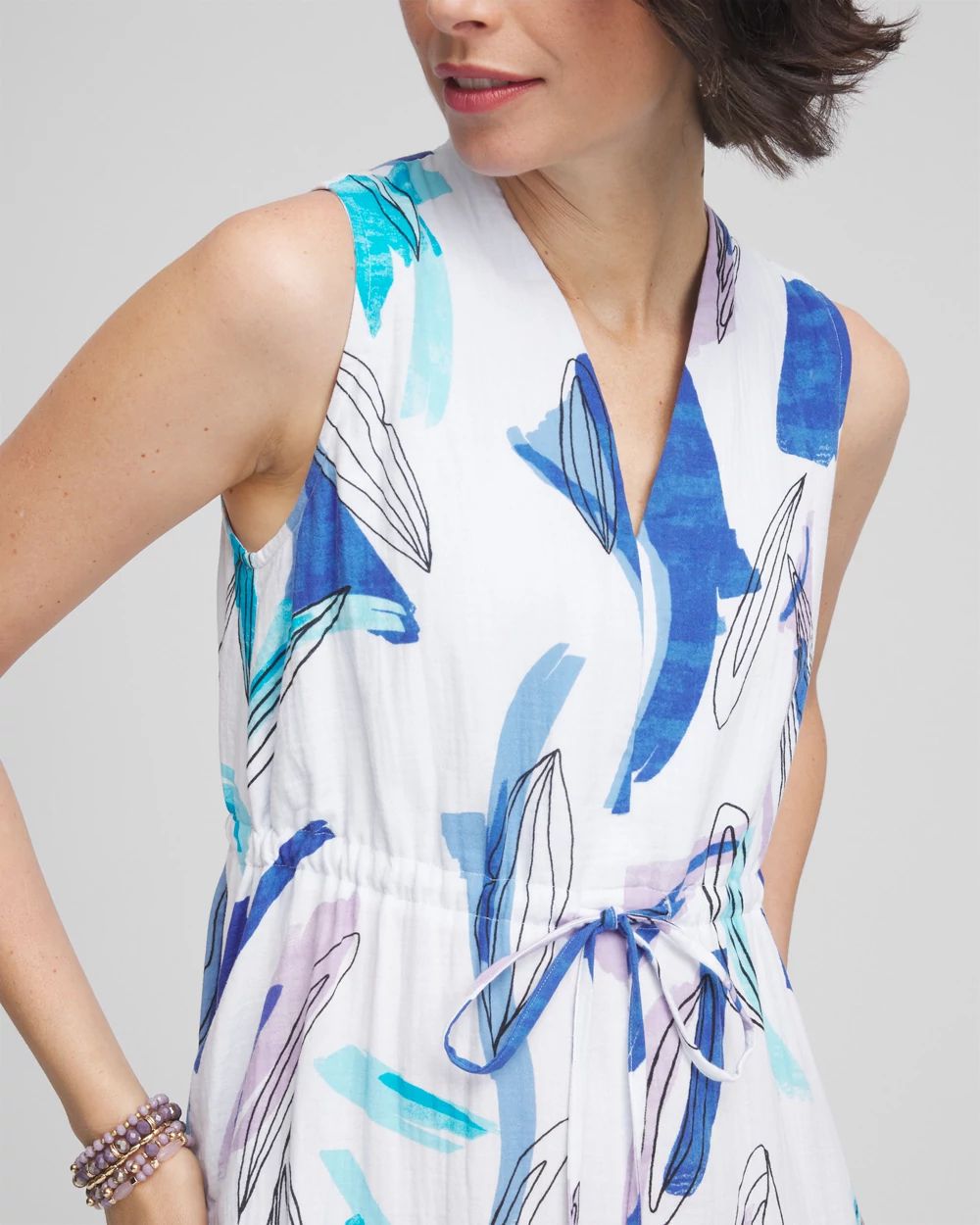 Sleeveless Gauze Maxi Dress