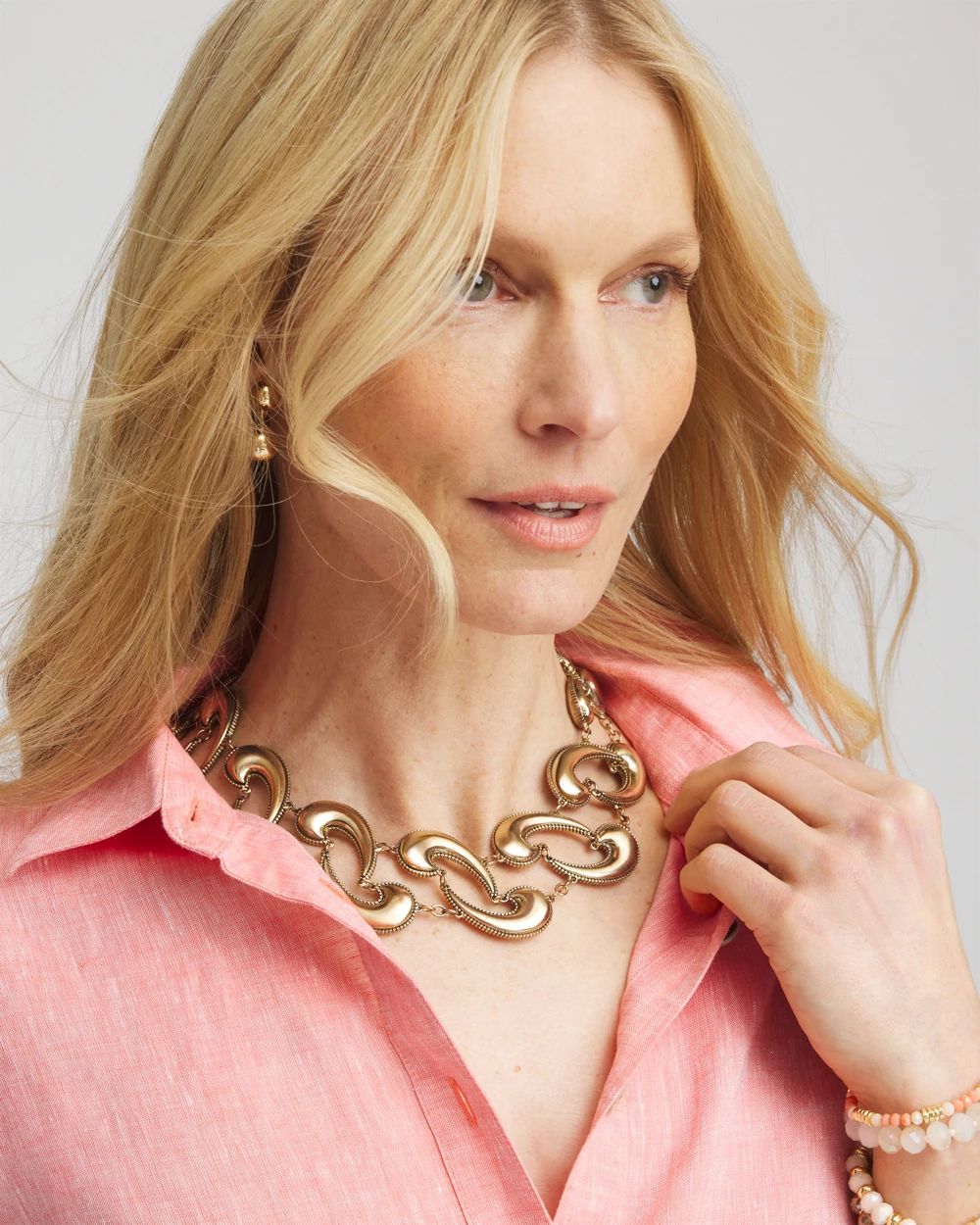 Modern Waves Collar Necklace