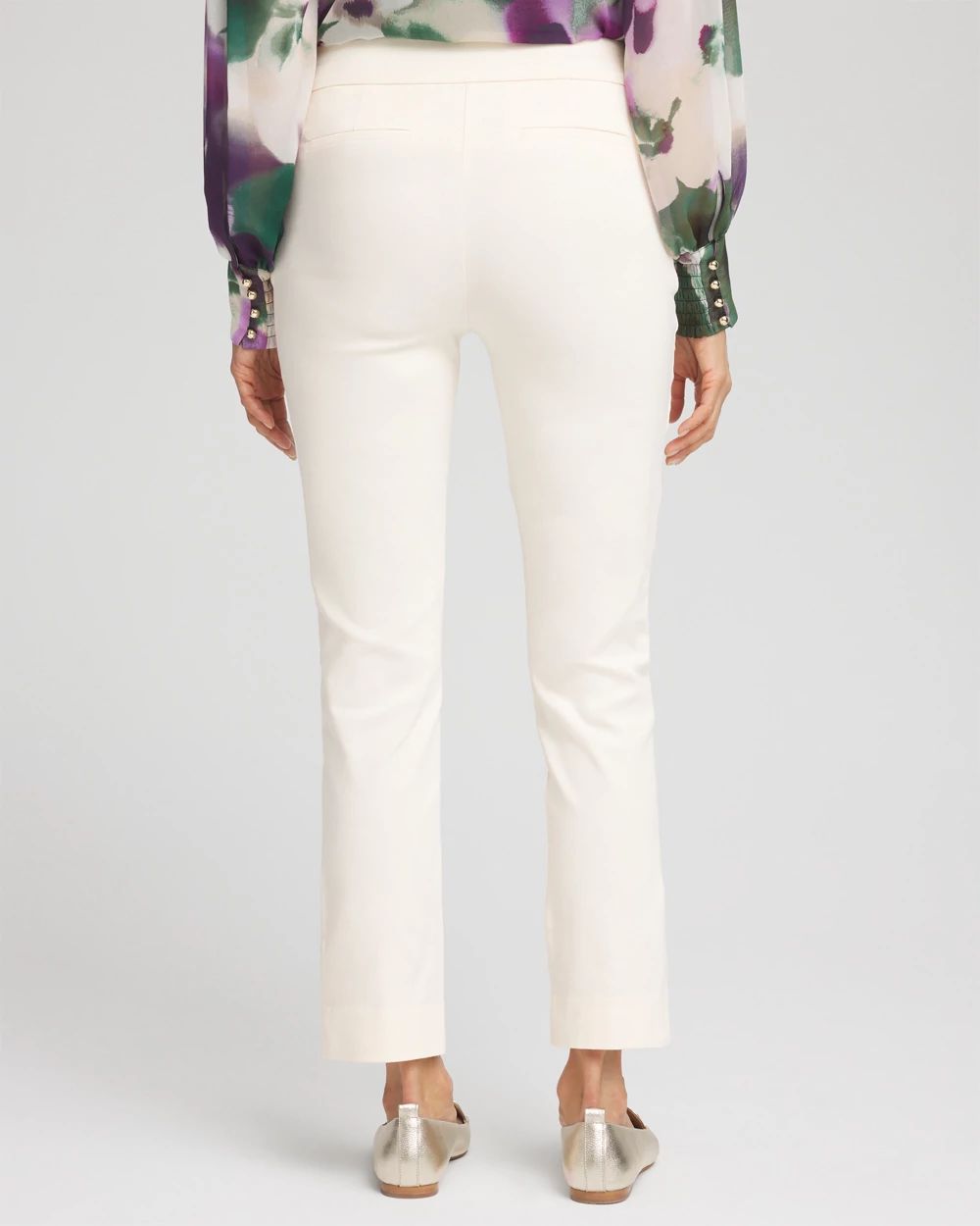 Petite Brigitte Basic Slit Ankle Pants