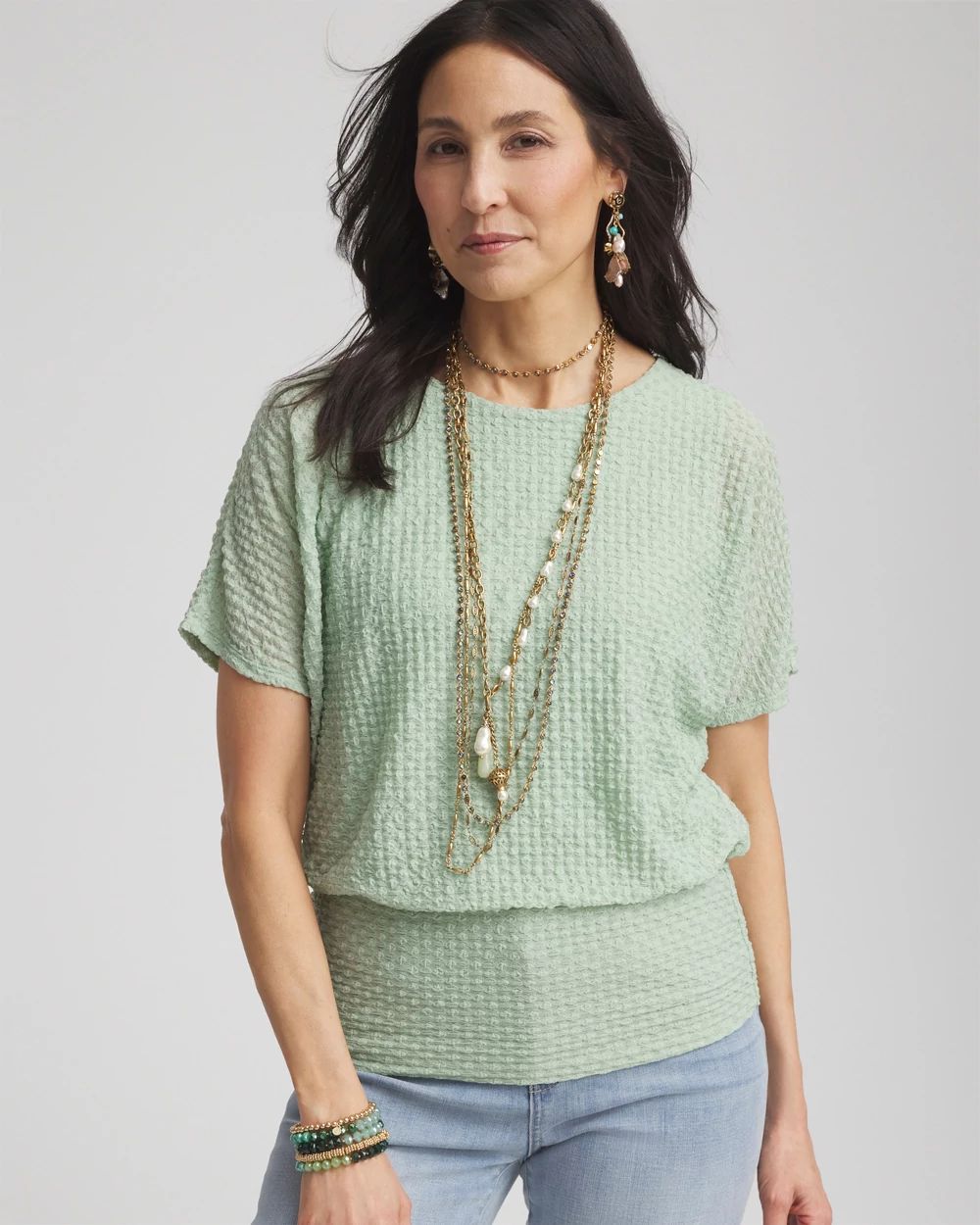 Single Strand Mother of Pearl Necklace
