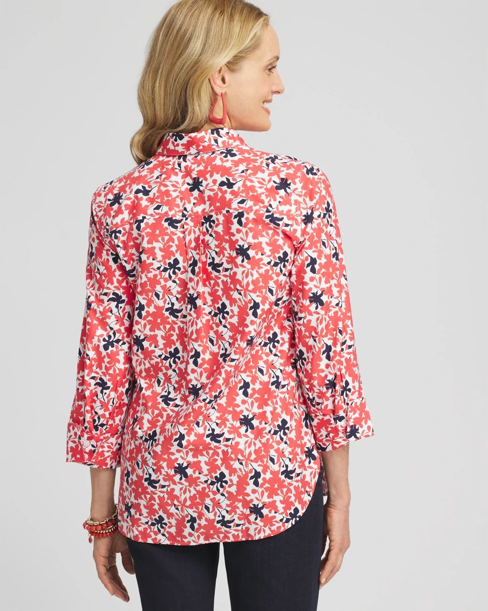 No Iron™ Warm Floral Shirt