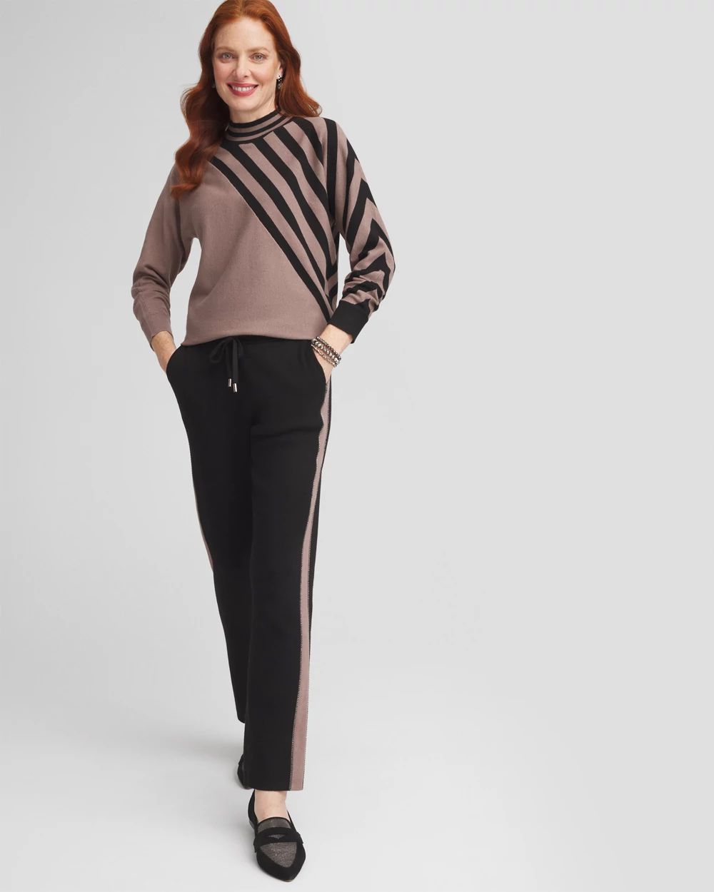 Zenergy® Luxe Cashmere Blend Striped Sweater