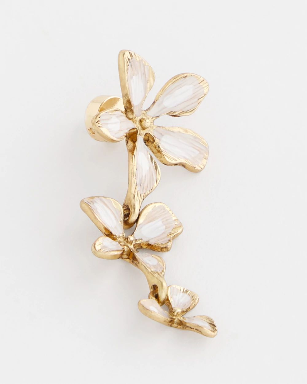 No Droop™ Neutral Flower Drop Earrings