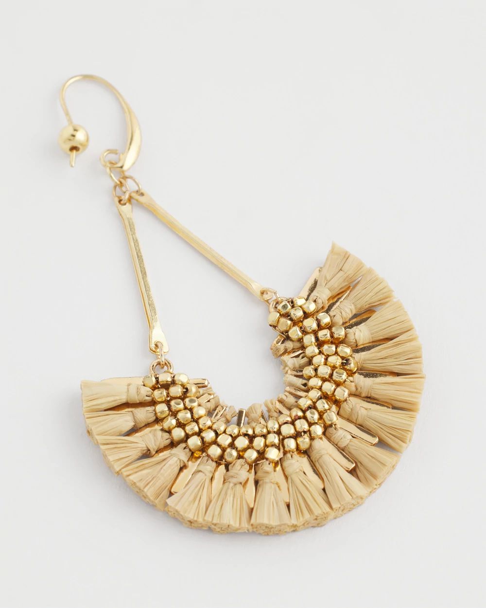 Seagrass Motif Drop Earrings
