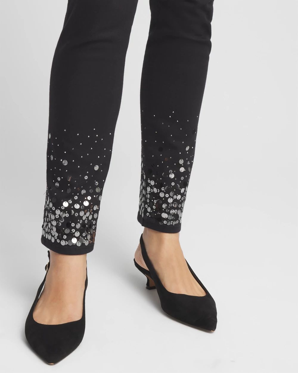 Girlfriend Sequin Ankle Jeans