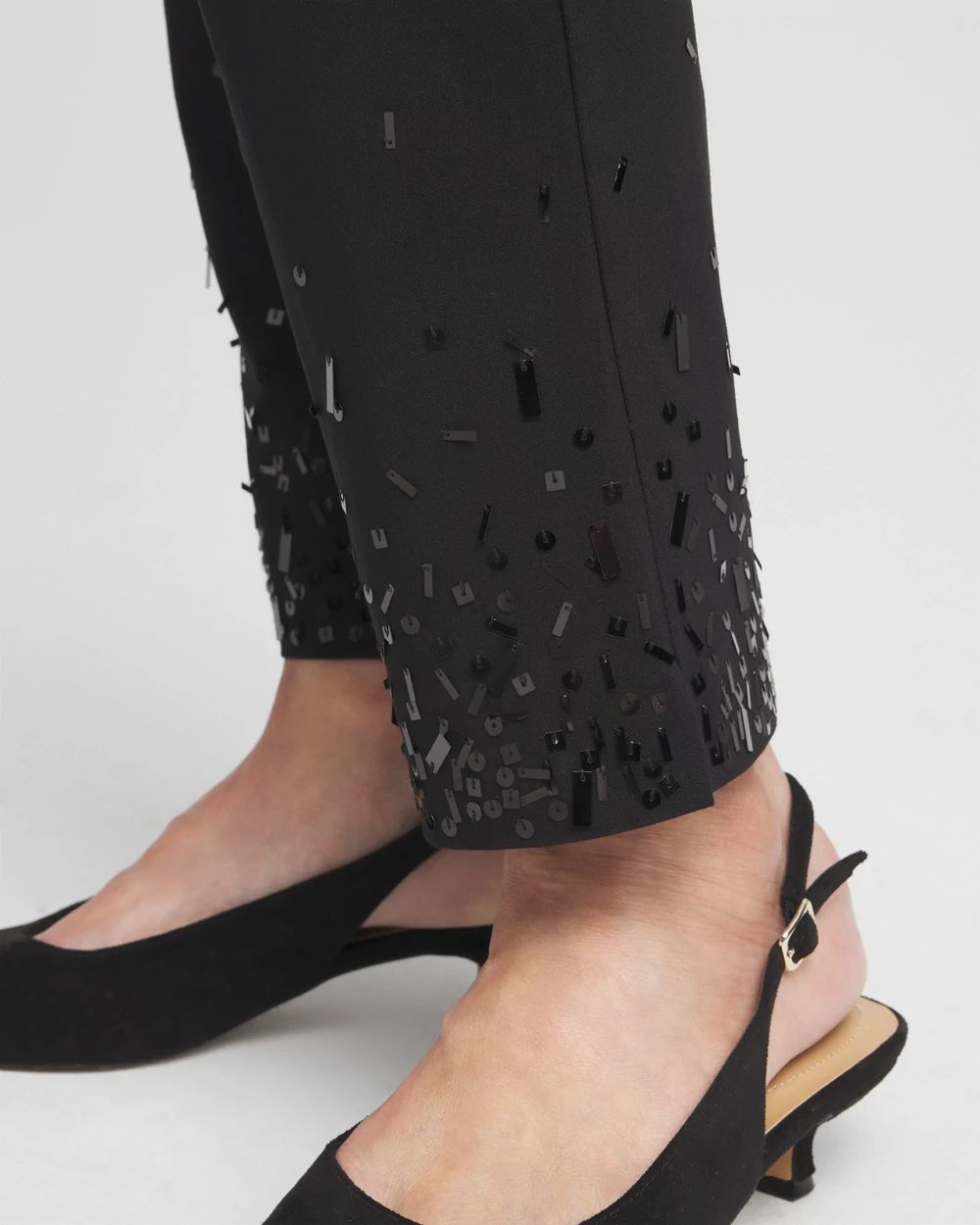 Brigitte Sequined Slim Ankle Pants
