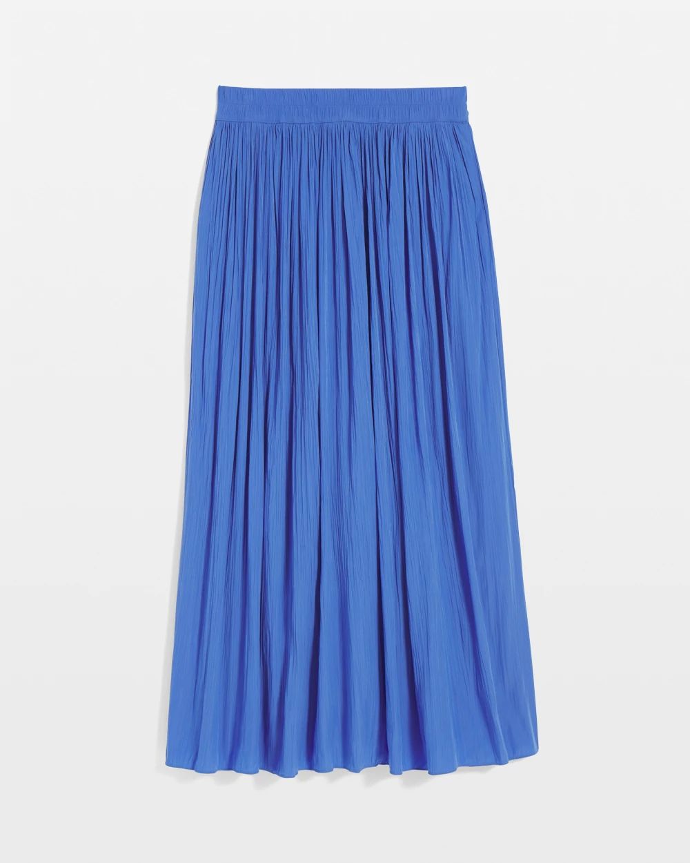 Pull-on Pleated Maxi Skirt