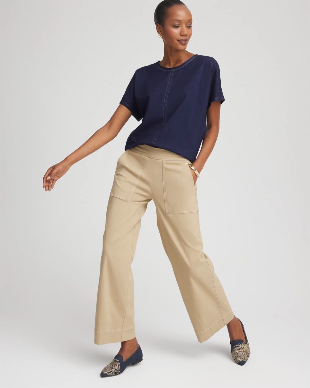 Brigitte™ Utility Wide-Leg Cropped Pants