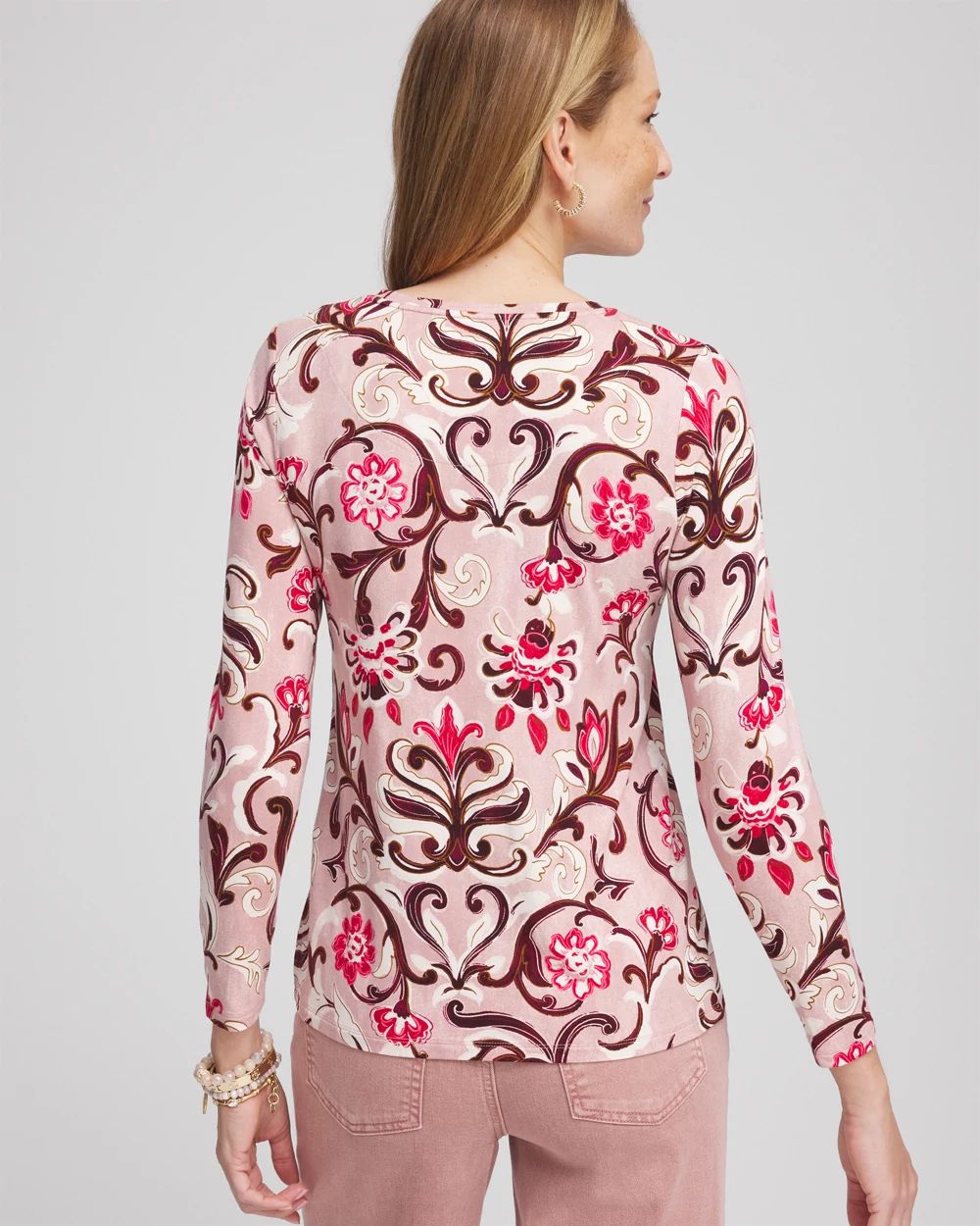 Touch of Cool™ Floral Scroll Layering Tee
