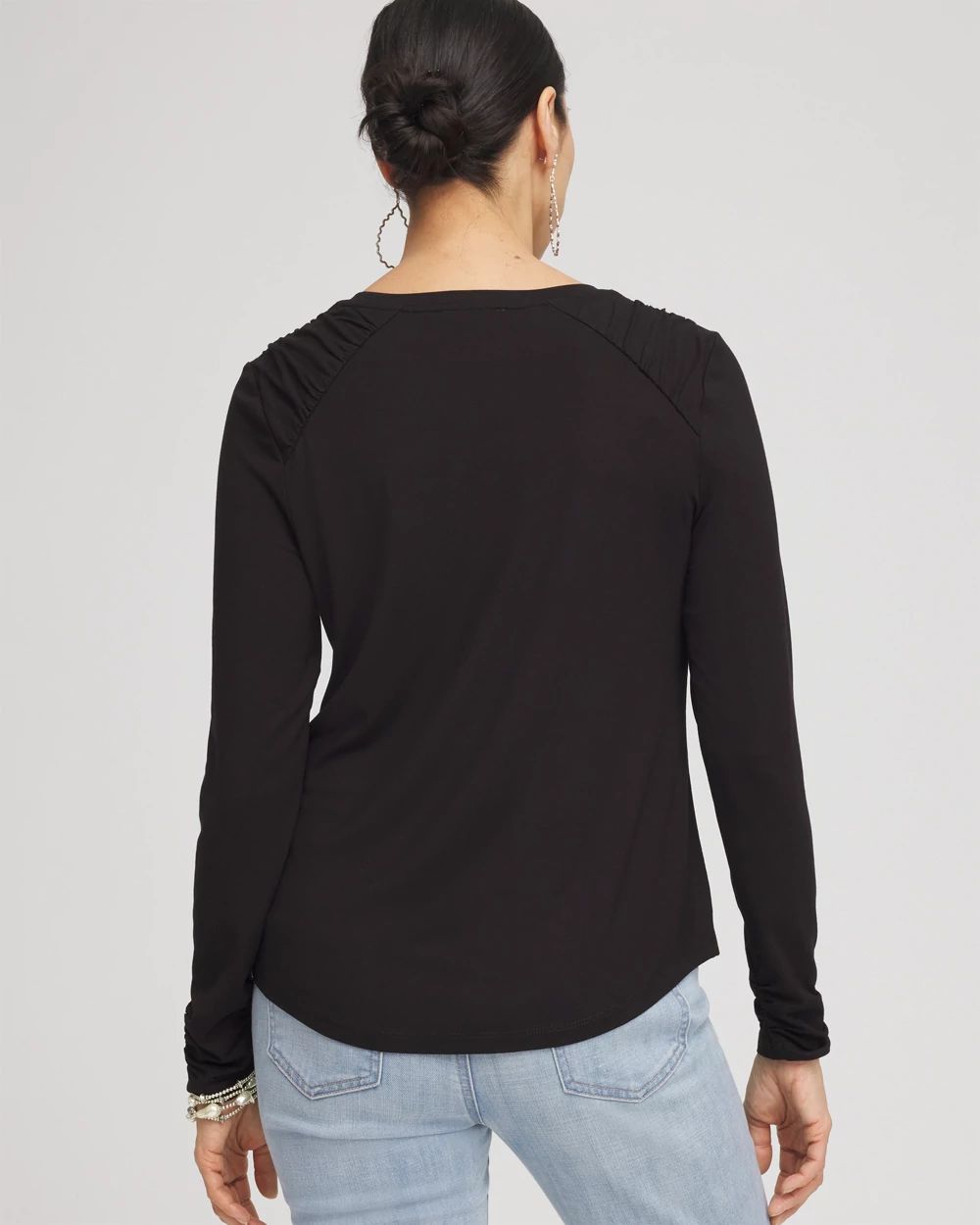 Touch of Cool™ Shirred Shoulder Tee