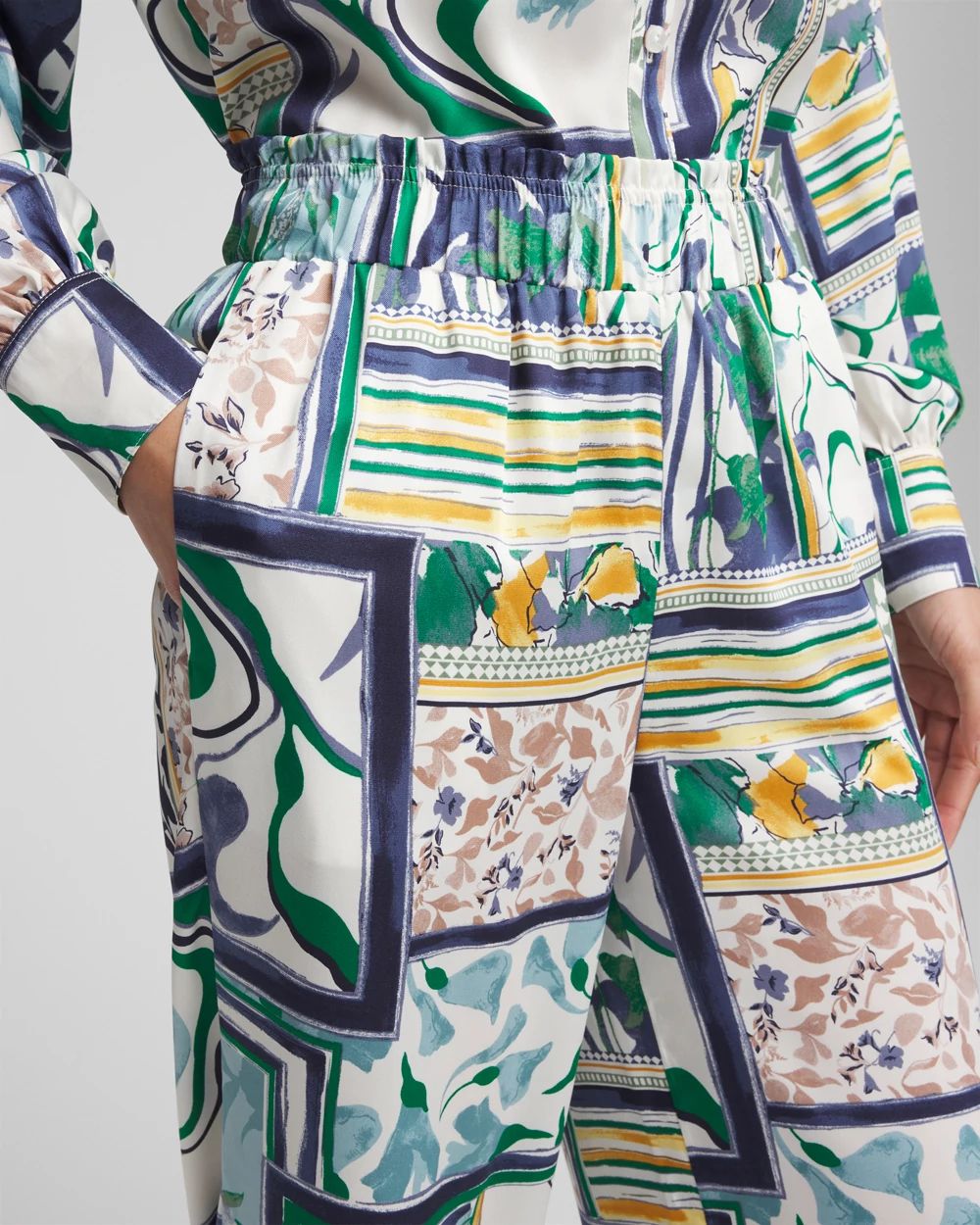 Sanibel Island Print Paperbag Pants