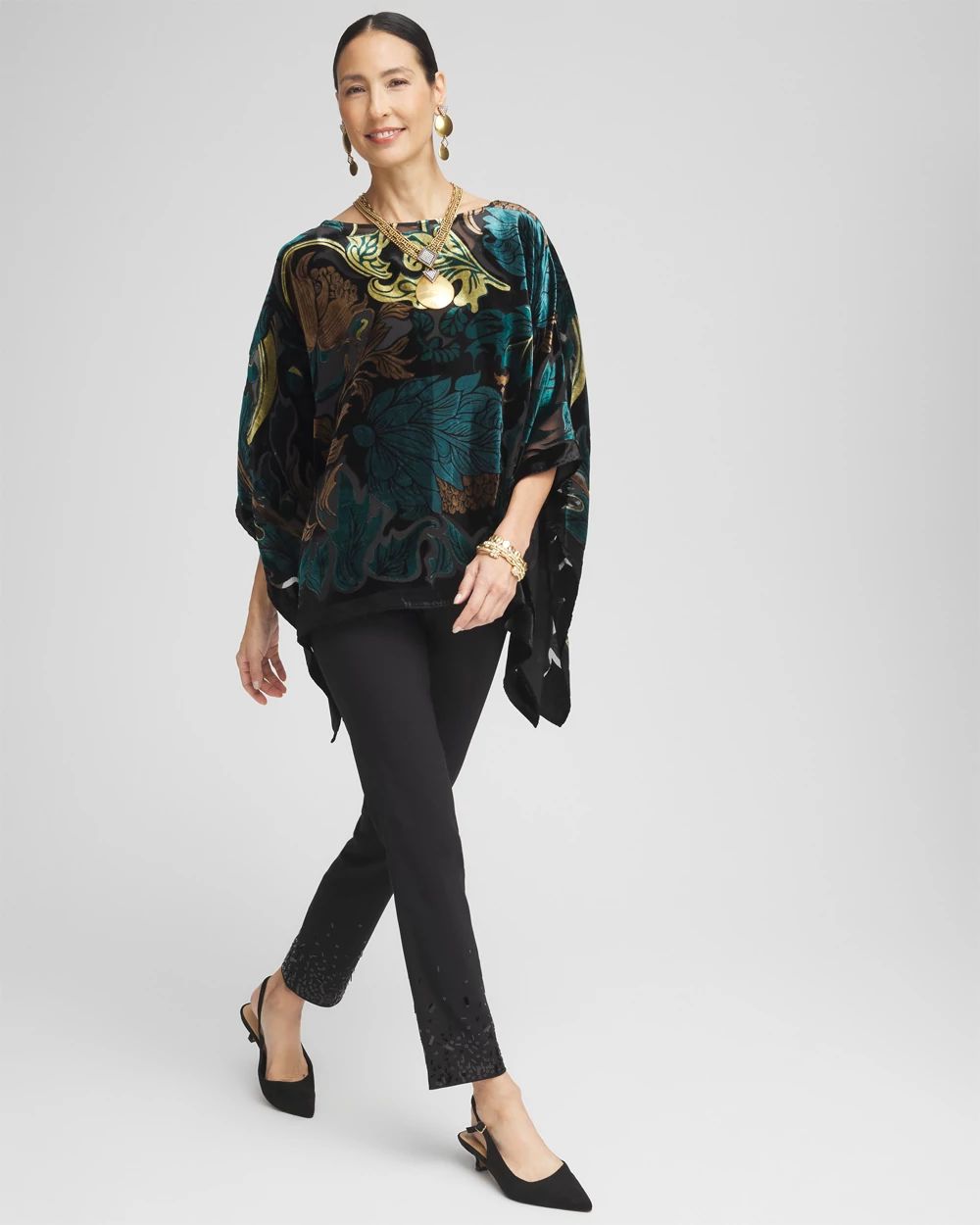 Brigitte Sequined Slim Ankle Pants