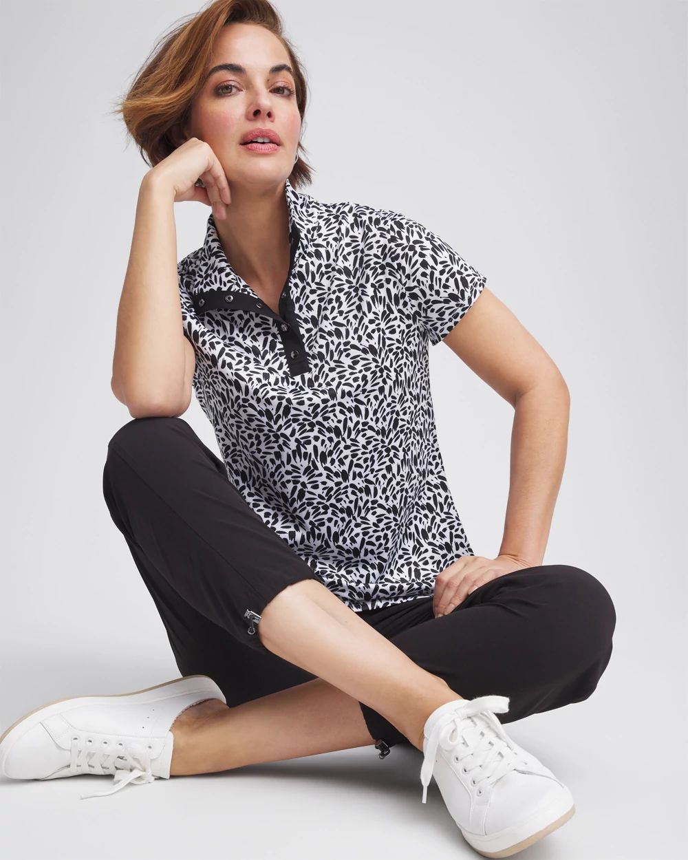 Zenergy® UPF Mockneck Short-Sleeve Top