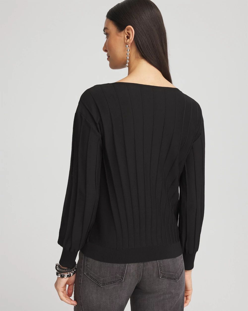 Pleated Long Sleeve Sweater