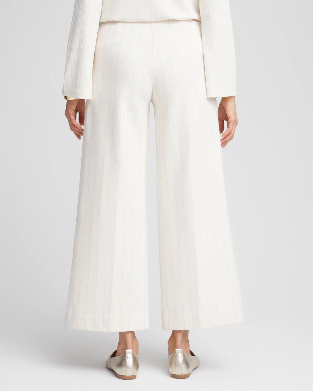 Juliet 360 Pinstripe Wide-Leg Pants