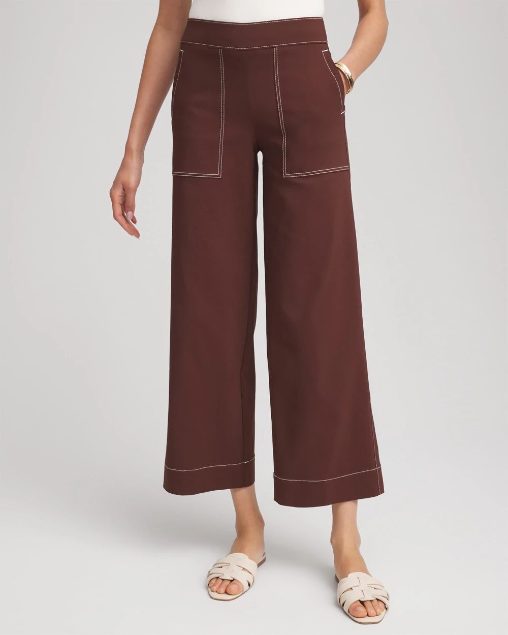 Brigitte™ Utility Wide-Leg Cropped Pants
