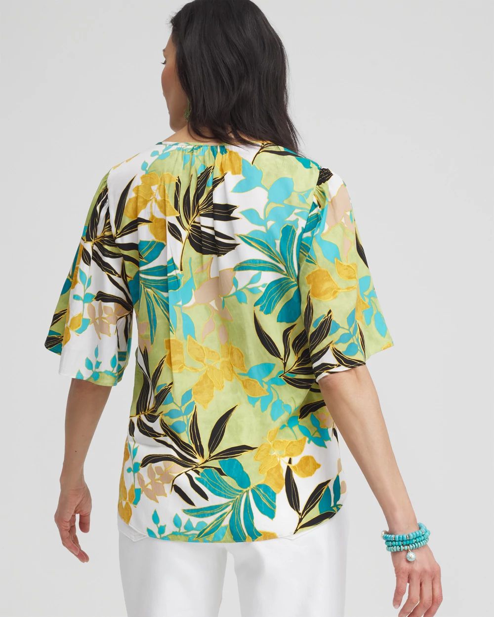Flutter Sleeve Tie-Front Top