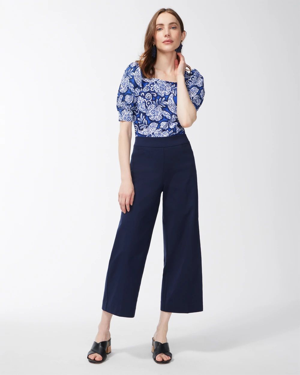 Brigitte™ Pull-On Wide Leg Cropped Pants
