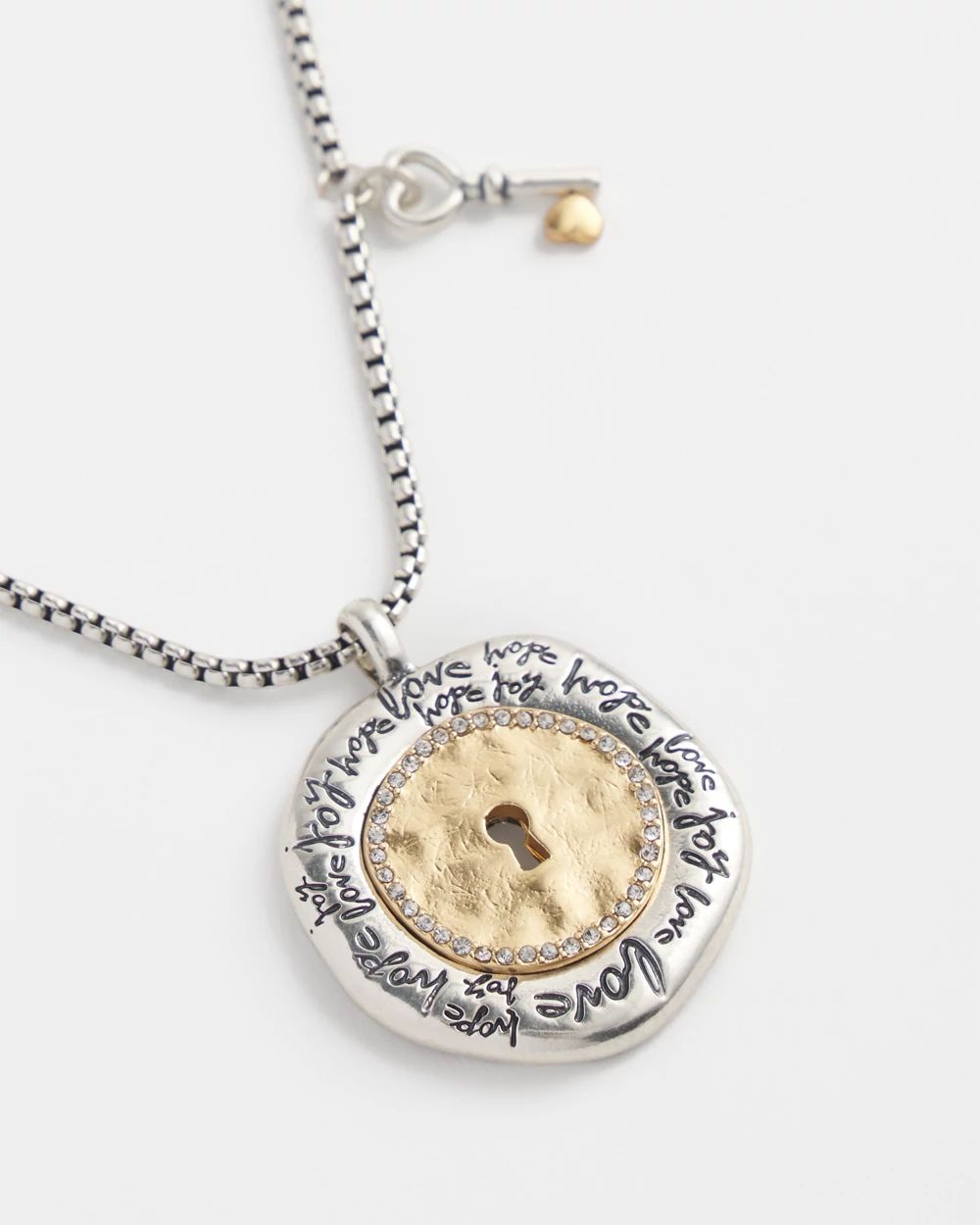 Keyhole Medallion Pendant Necklace