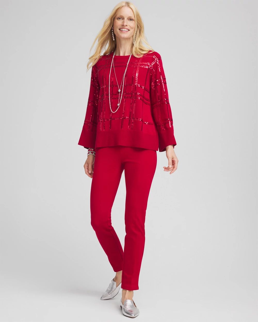 Juliet Ponte Trim Detail Ankle Pants