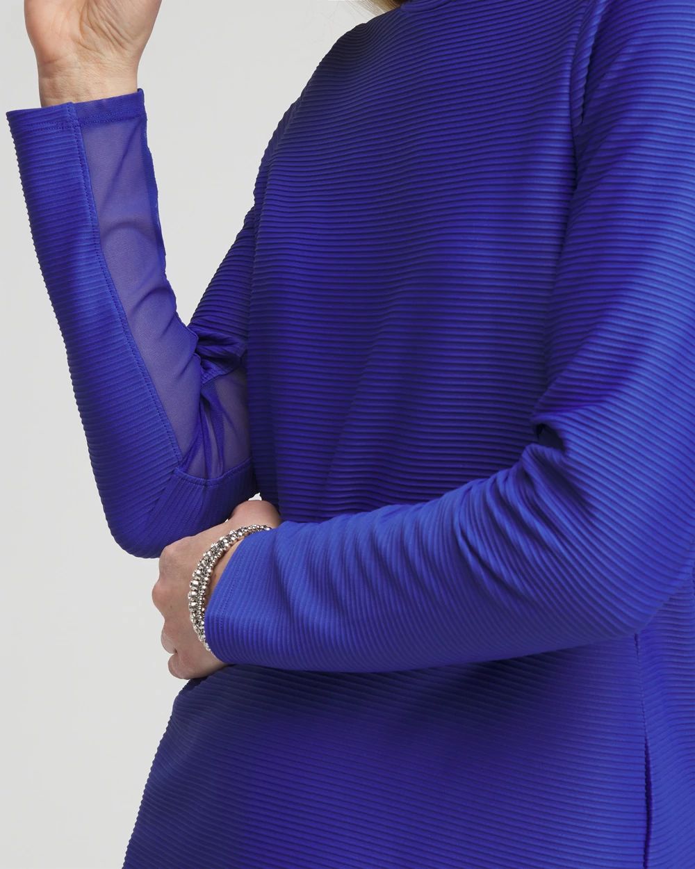 Zenergy® UPF Crew Neck Mesh-Inset Pullover