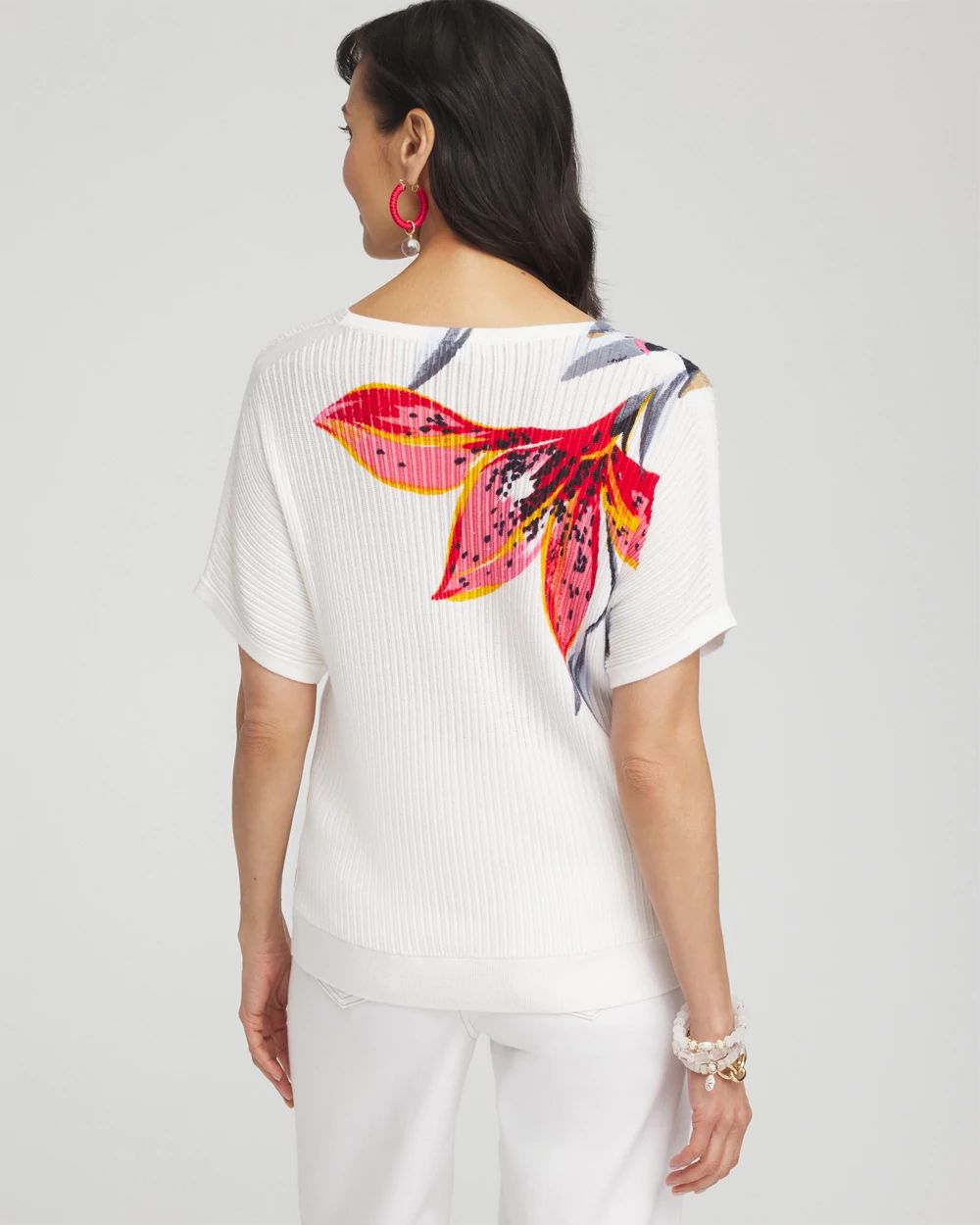 Floral Print Dolman Pullover