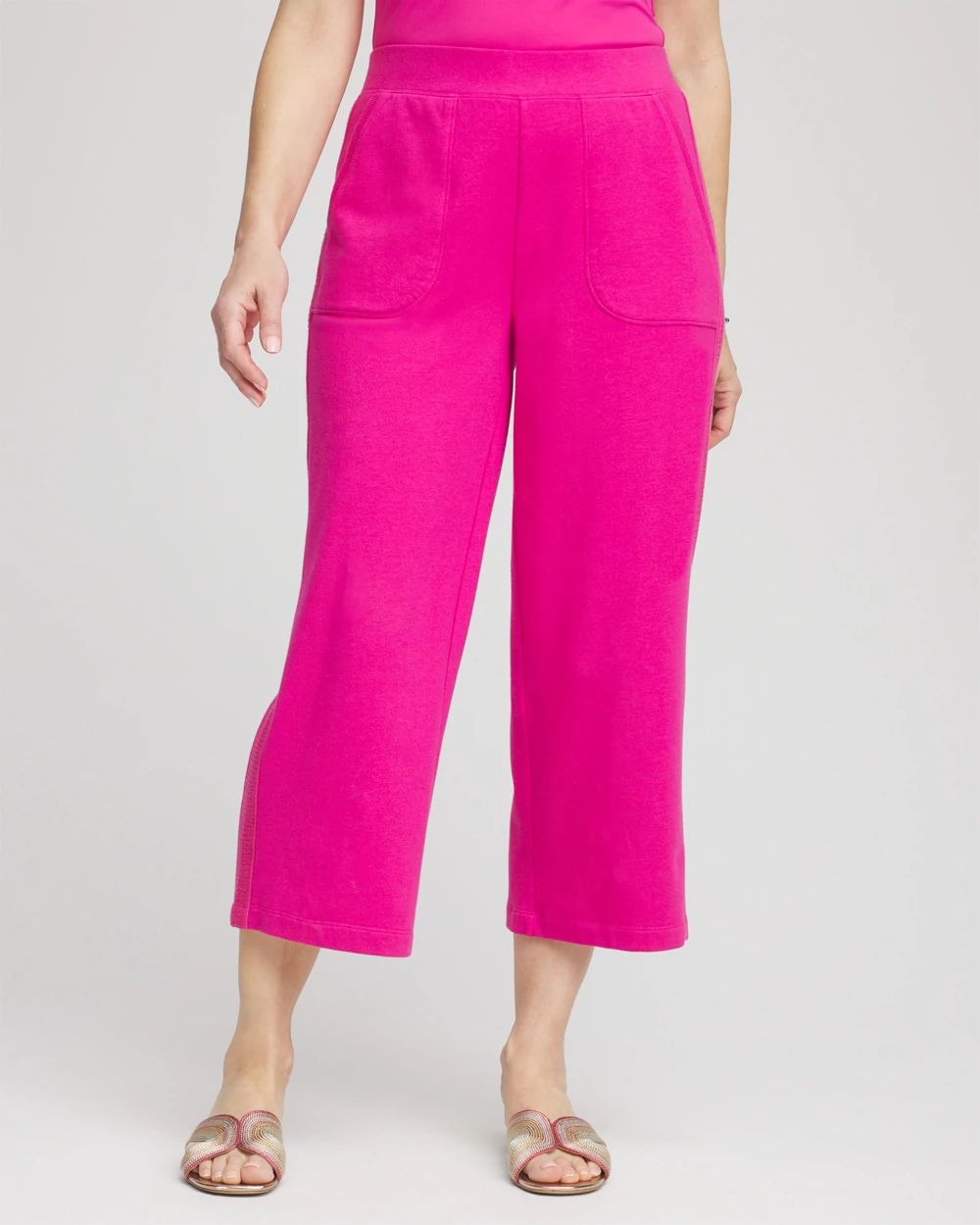 Zenergy® French Terry Gauze Cropped Pants