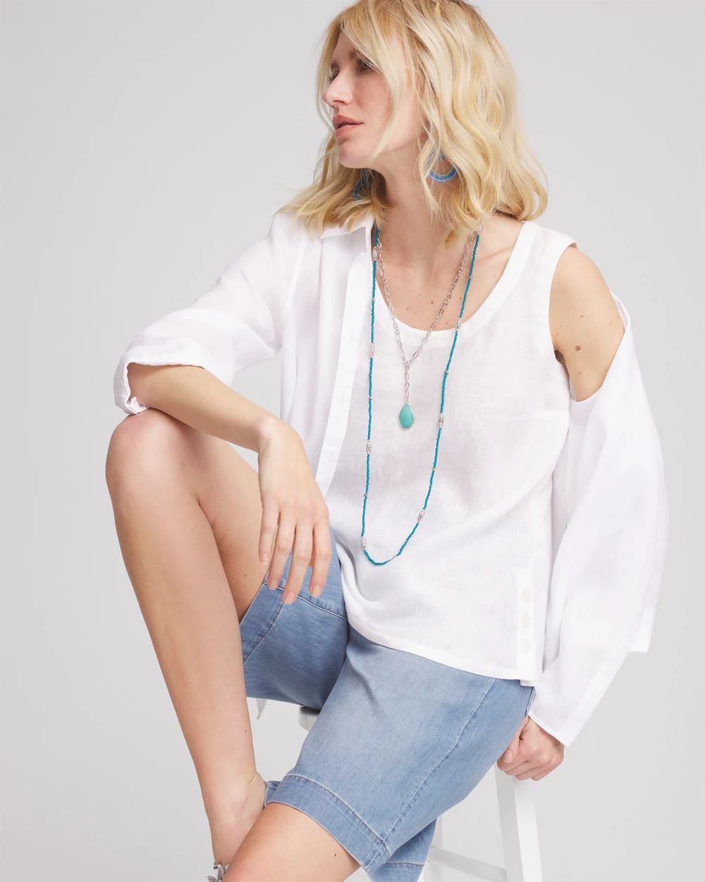 Sleeveless Linen Tank Top
